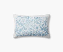 Aviary Embroidered Lumbar Pillow
