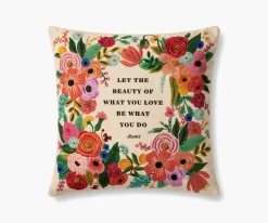 Beauty of What You Love Embroidered Pillow