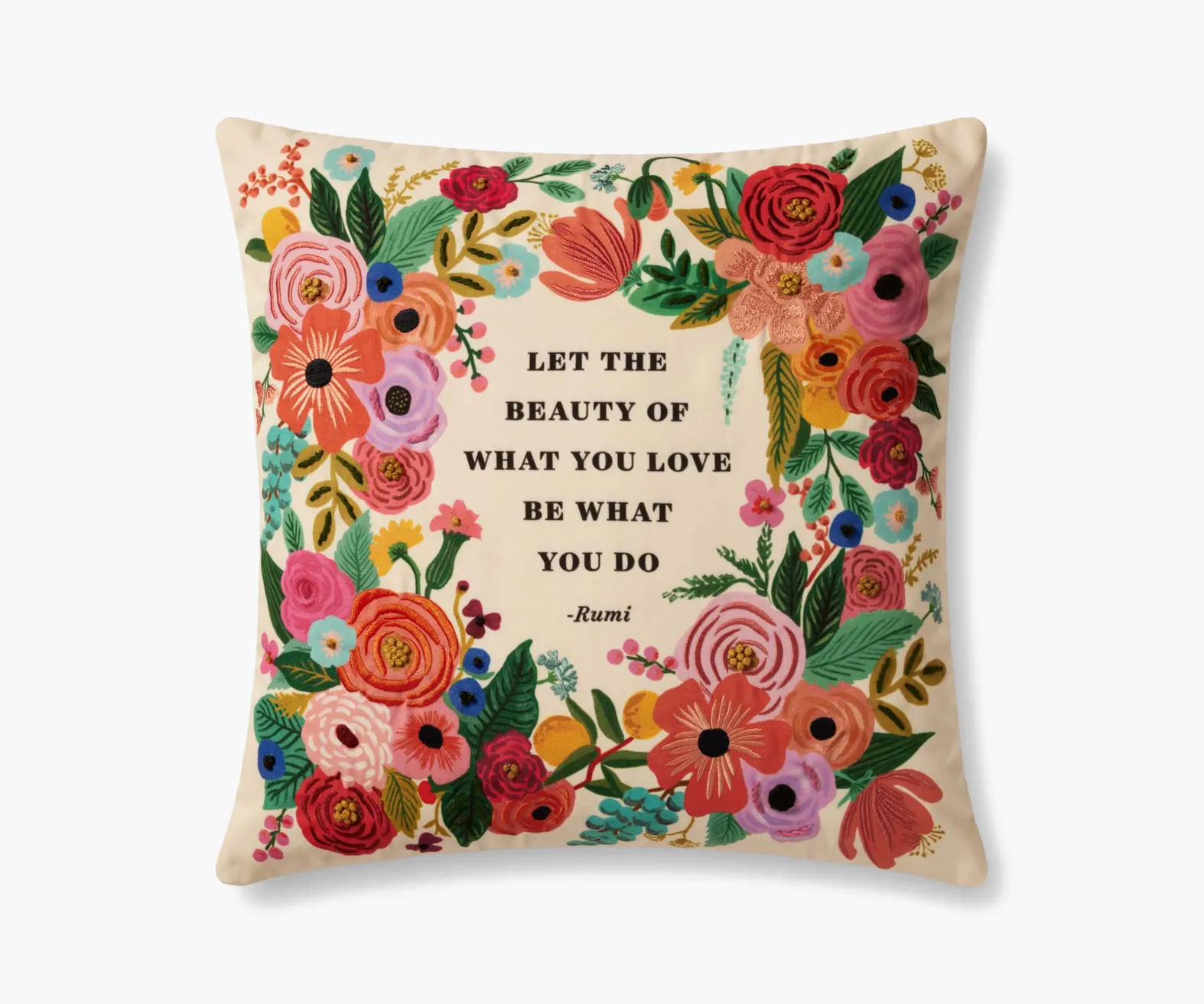 Beauty of What You Love Embroidered Pillow