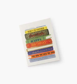 Book Stack Birthday Card