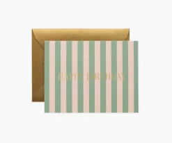Cabana Stripe Birthday Card