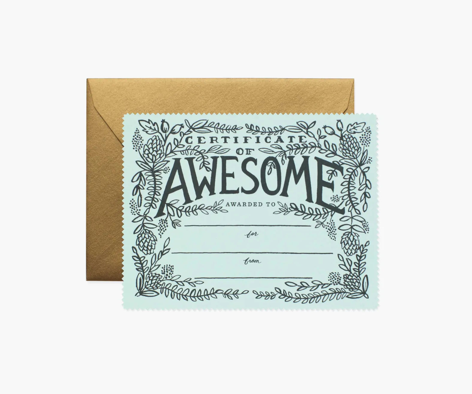 Certificate of Awesome Love & Friendship Card