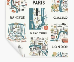 City Maps Peel & Stick Wallpaper