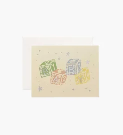 Classic Baby Blocks Baby Card
