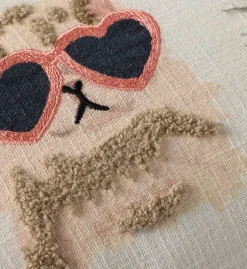 Cool Cats Embroidered Lumbar Pillow