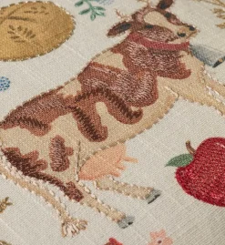 Country Home Embroidered Pillow