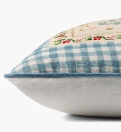Country Home Embroidered Pillow