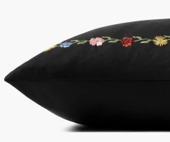 Curio Border Embroidered Pillow