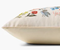 Curio Garden Embroidered Pillow
