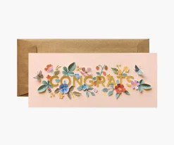 Cut Paper Money Holder Congrats Card