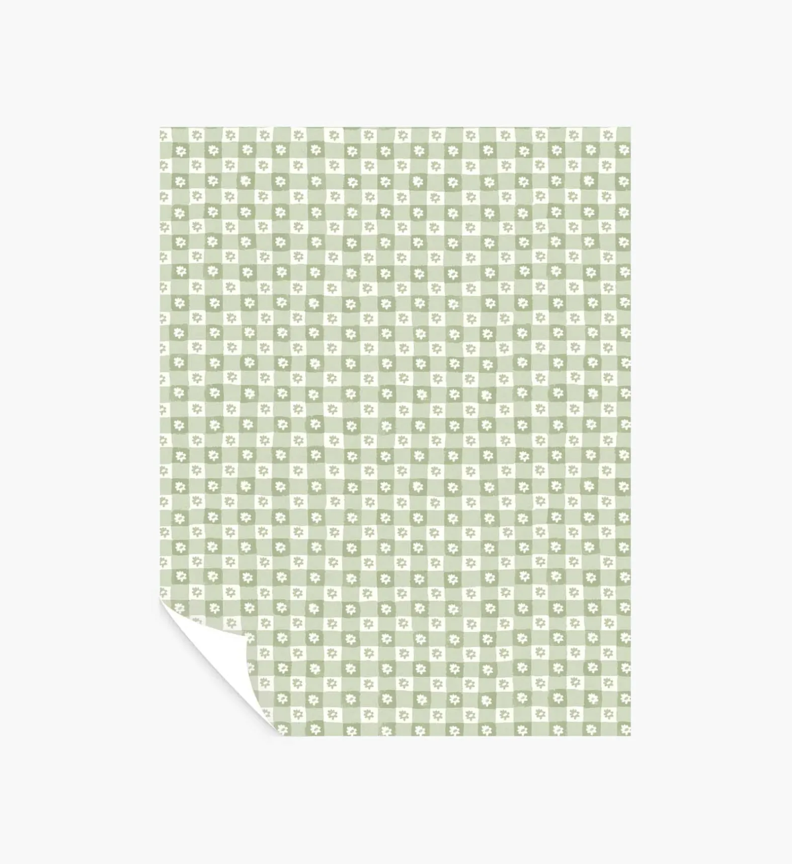 Daisy Gingham Peel & Stick Wallpaper Sample