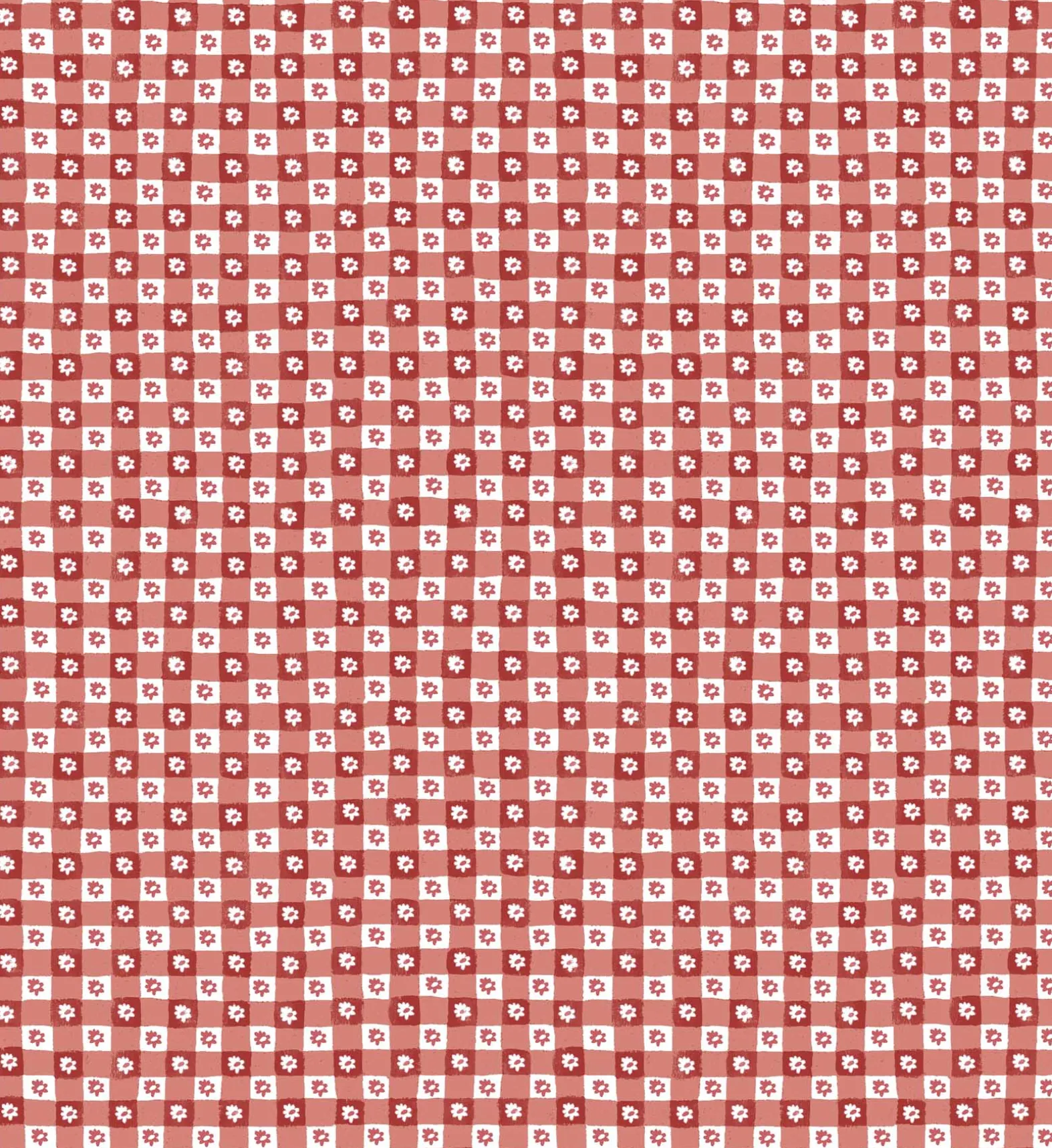 Daisy Gingham Peel & Stick Wallpaper Sample