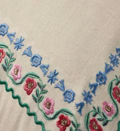 Delphine Border Embroidered Pillow
