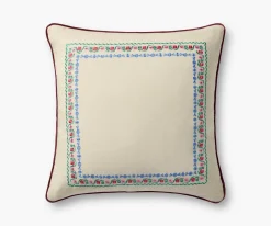 Delphine Border Embroidered Pillow