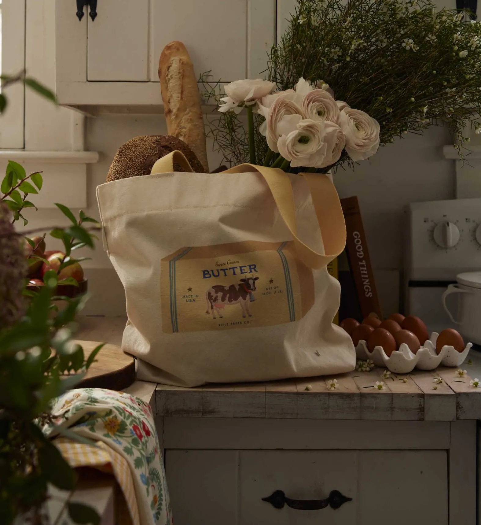 East West Canvas Tote Bag