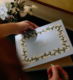 Embroidered Guest Book