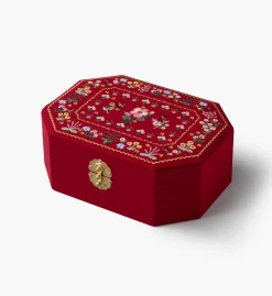 Embroidered Jewelry Box