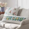 Embroidered Lumbar Pillow Cover