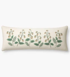 Embroidered Lumbar Pillow Cover