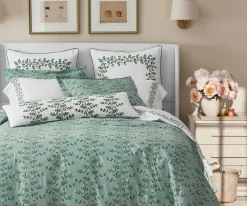 Embroidered Lumbar Pillow Cover