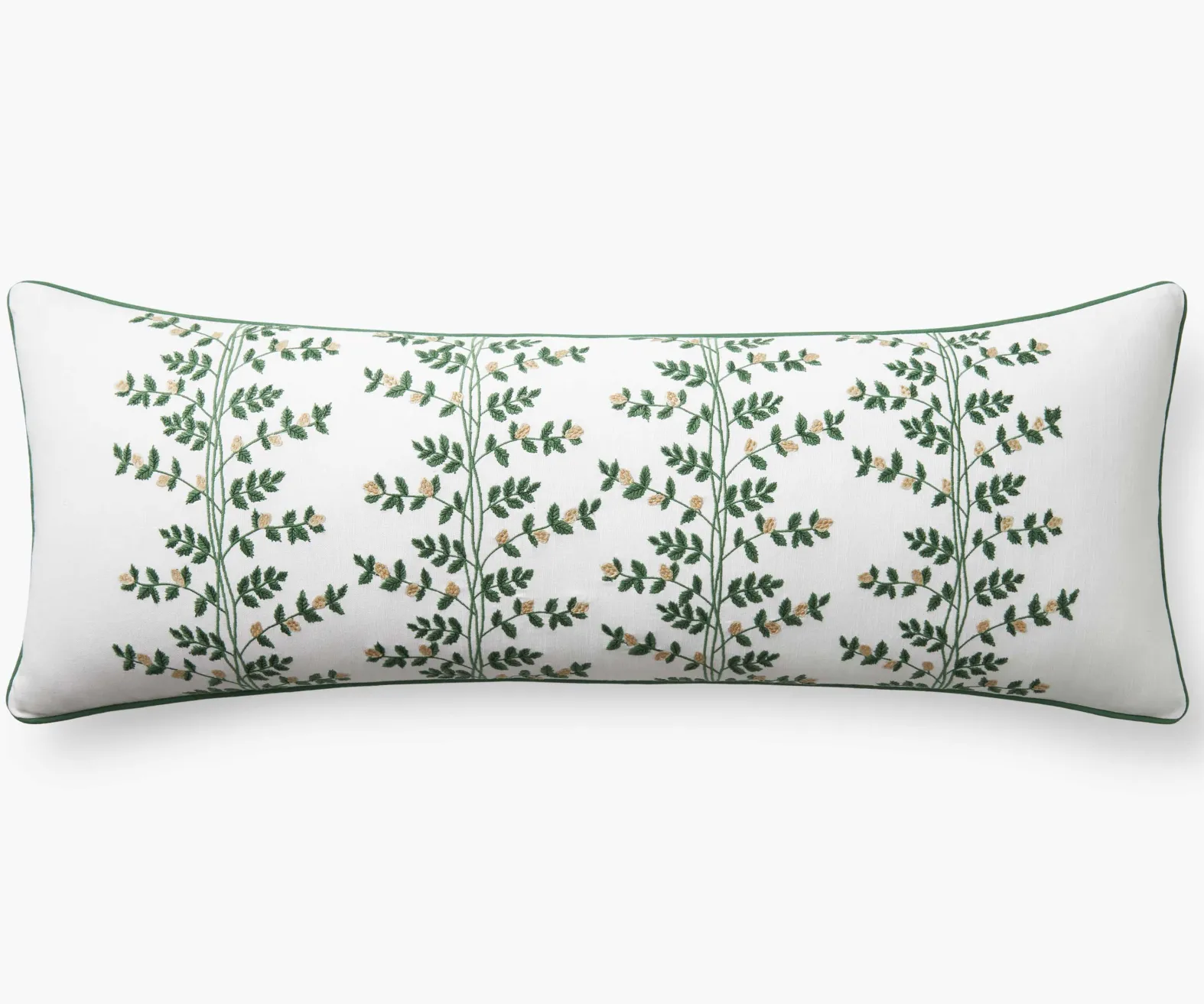 Embroidered Lumbar Pillow Cover