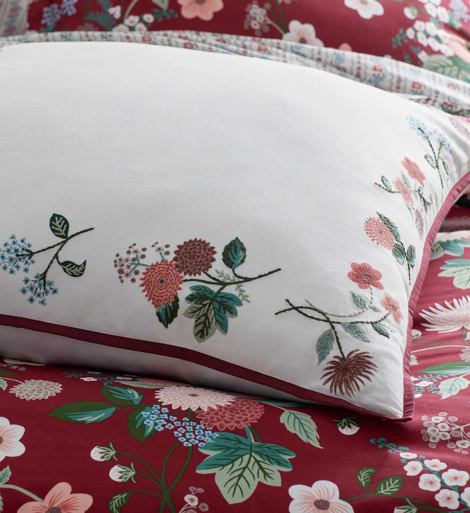 Embroidered Pillow Cover