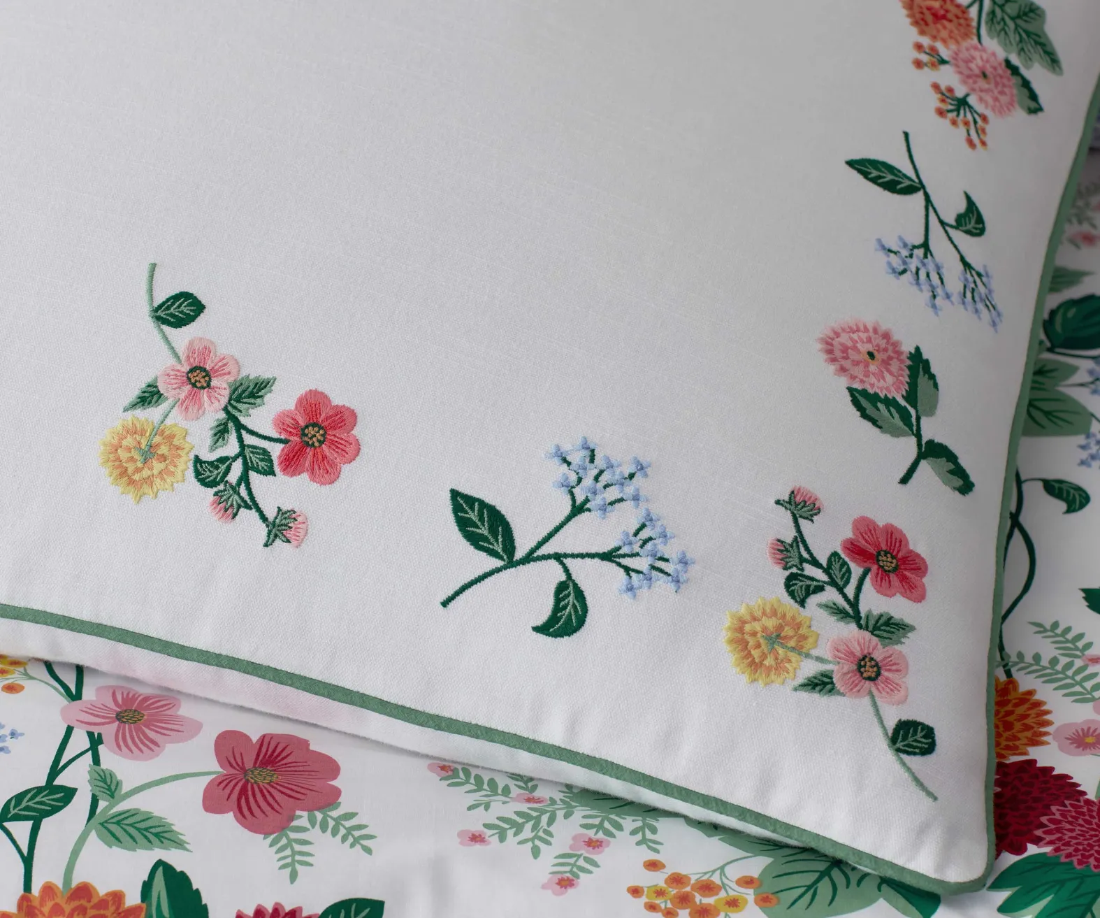 Embroidered Pillow Cover