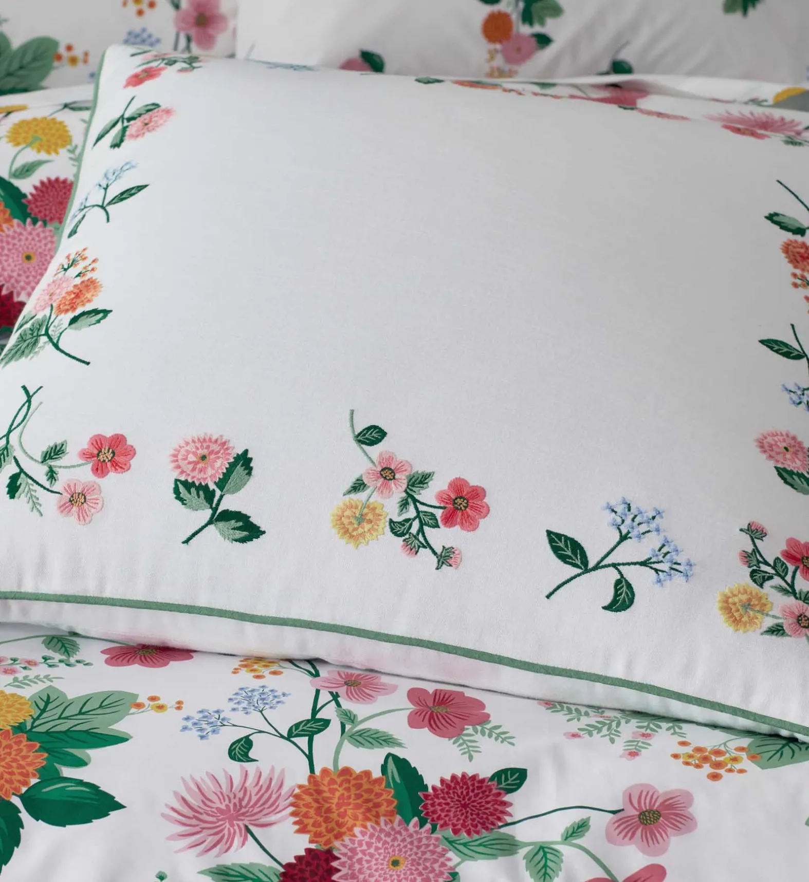 Embroidered Pillow Cover