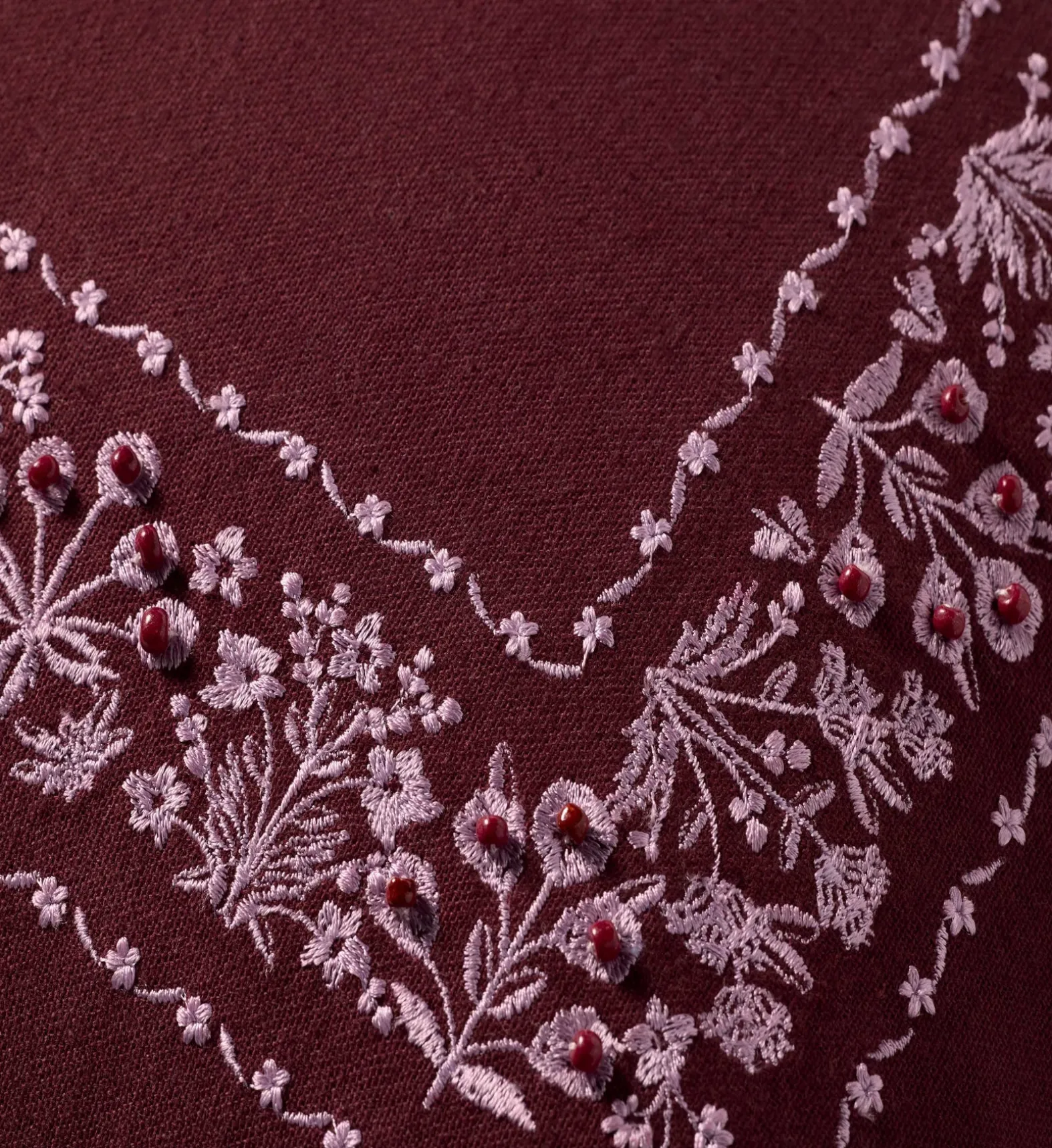 Estee Border Embroidered Pillow