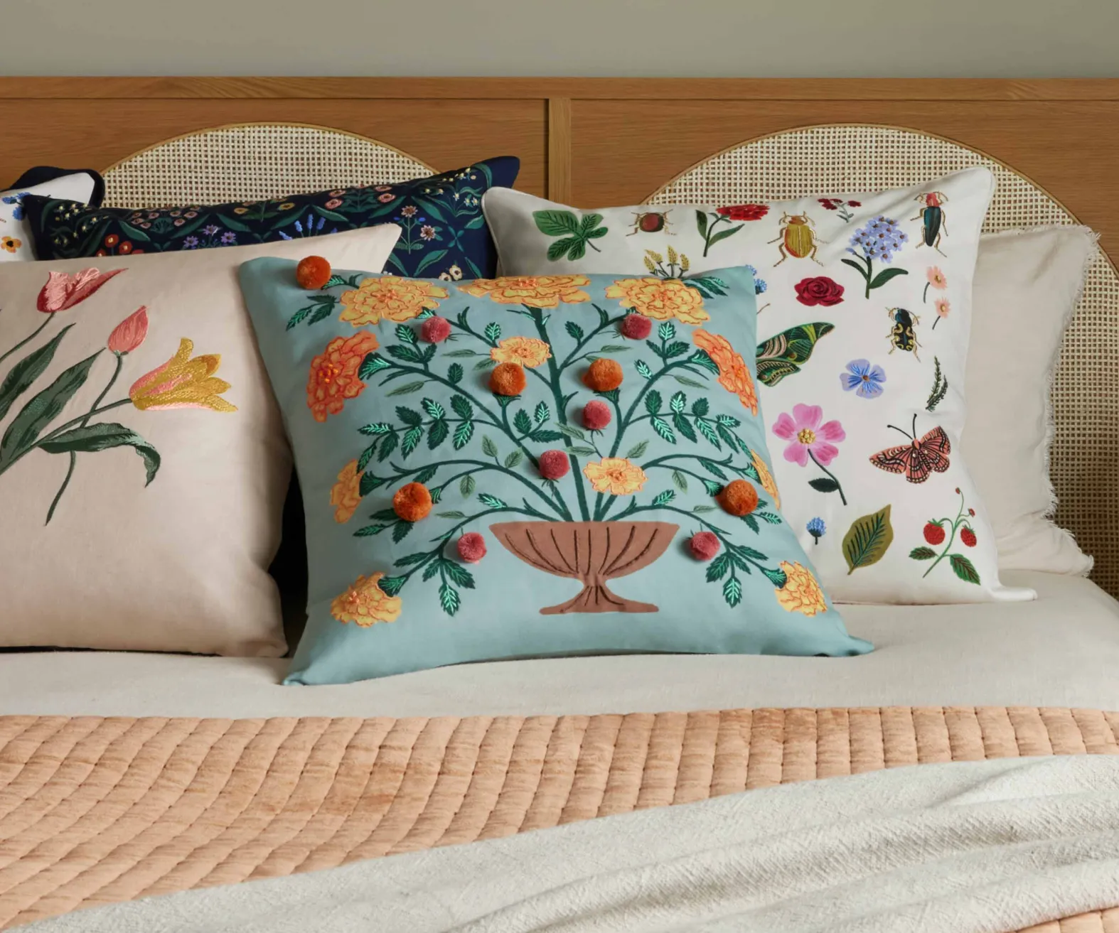 Estee Embroidered Pillow