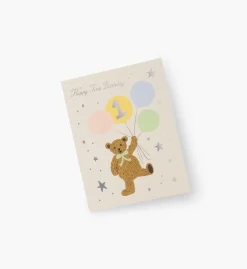First Birthday Bear Birthday Card