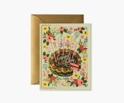 Floral Cake Birthday Card