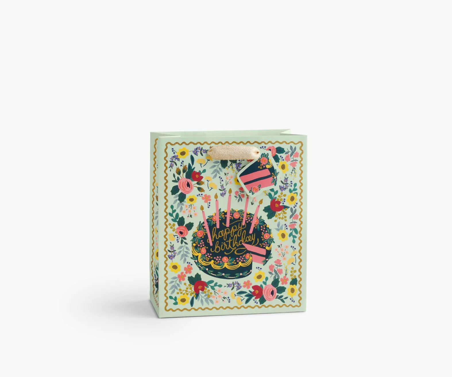 Floral Cake Medium Gift Bag