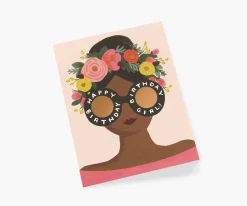 Flower Crown Birthday Girl Birthday Card