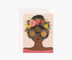 Flower Crown Birthday Girl Birthday Card