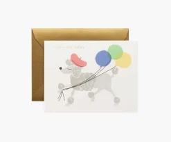 French Poodle Birthday Card