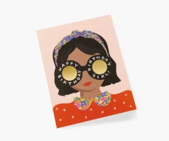 Headband Birthday Girl Birthday Card