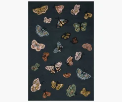 Highgrove Butterfly House Wool Hooked Rug