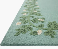 Highgrove Climbing Vines Wool Hooked Rug