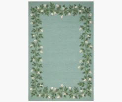 Highgrove Climbing Vines Wool Hooked Rug