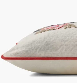 Hot Dogs Embroidered Lumbar Pillow