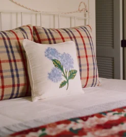 Hydrangea Bouquet Embellished Pillow