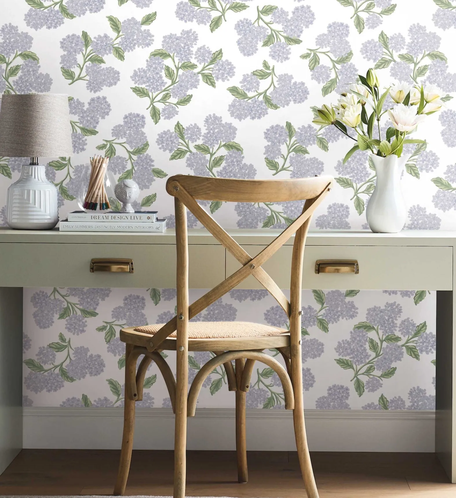 Hydrangea Peel & Stick Wallpaper