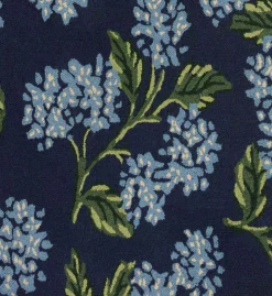 Joie Hydrangea Wool-Hooked Rug