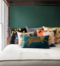 Leopard Embroidered Pillow