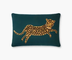 Leopard Embroidered Pillow