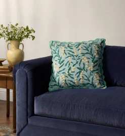 Lily of the Valley Embroidered Pillow