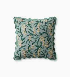 Lily of the Valley Embroidered Pillow