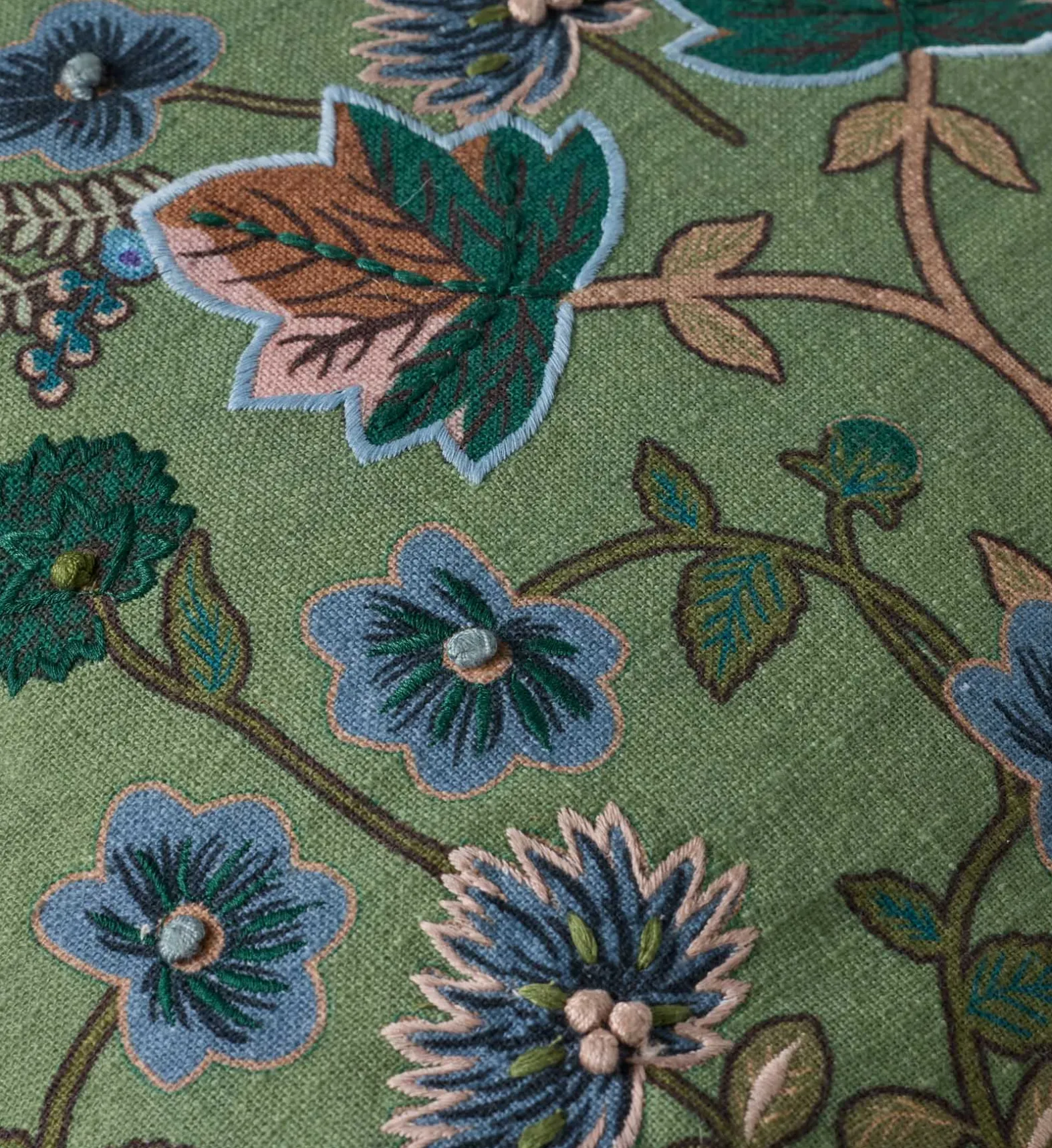 Maple Embroidered Pillow