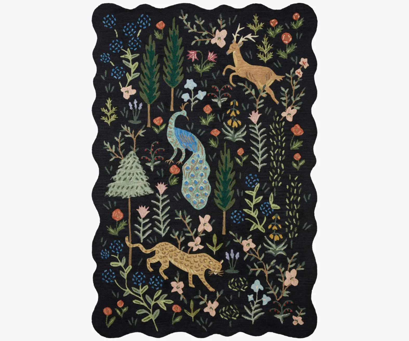Menagerie Wool-Hooked Rug